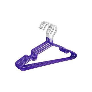 Набір вішалок для одягу металевих із силіконовим покриттям Qinsu Hanger 10 шт 0855 фіолетові - Інтернет-магазин спільних покупок ToGether