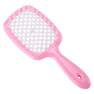 Гребінець пластиковий для волосся Stenson 521-1 рожевий з білим - Інтернет-магазин спільних покупок ToGether