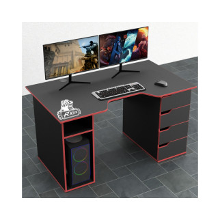 Геймерський стіл Rasin RS-1 чорний/червоний - Інтернет-магазин спільних покупок ToGether
