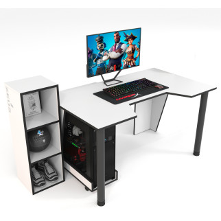 Геймерський ігровий стіл ZEUS™ GAMER-4 білий/чорний - Інтернет-магазин спільних покупок ToGether