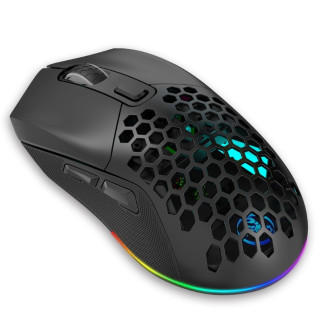 Миша бездротова HXSJ Т28 з акумулятором та RGB підсвічуванням 2,4G+Bluetooth Black - Інтернет-магазин спільних покупок ToGether