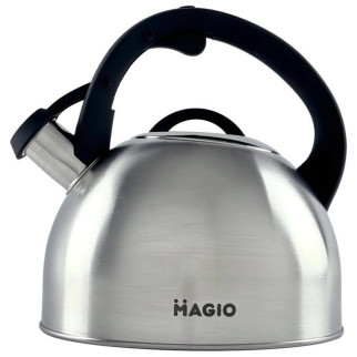 Чайник для плити зі свистком 2,5л MAGIO MG-1192 Steel/Black - Інтернет-магазин спільних покупок ToGether