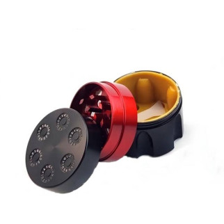 Гриндер для подрібнення тютюну Барабан револьвера ASHTRAY DK-5029-B3 Black Red (15714-hbr) - Інтернет-магазин спільних покупок ToGether