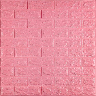 3D панель самоклеюча цегла Рожевий 700x770x7мм (004-7) Sticker Wall SW-00000057 - Інтернет-магазин спільних покупок ToGether