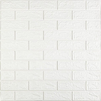 Самоклеюча декоративна 3D панель під білу цеглу 3D Loft 700x770x2 мм - Інтернет-магазин спільних покупок ToGether