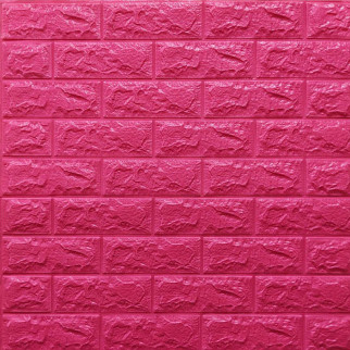 3D панель самоклеюча цегла Темно-рожева 700x770x7мм (006-7) Sticker Wall SW-00000061 - Інтернет-магазин спільних покупок ToGether