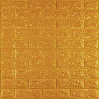 3D панель самоклеюча цегла Золота 700x770x7мм (011-7) Sticker Wall SW-00000052 - Інтернет-магазин спільних покупок ToGether