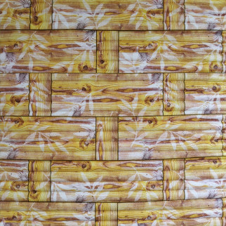 Самоклеюча декоративна 3D панель бамбукова кладка жовта 700x700x8.5мм (056) Sticker Wall SW-00000091 - Інтернет-магазин спільних покупок ToGether