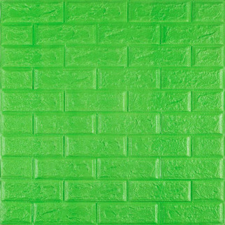 3D панель самоклеюча цегла Зелена 700x770x5мм (013-5) Sticker Wall SW-00000149 - Інтернет-магазин спільних покупок ToGether