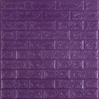 3D панель самоклеюча цегла Фіолетова 700x770x5мм (016-5) Sticker Wall SW-00000150 - Інтернет-магазин спільних покупок ToGether