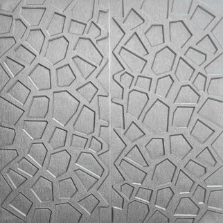 Самоклеюча декоративна стельова стінна 3D панель срібна 700x700x8мм (118) Sticker Wall SW-00000236 - Інтернет-магазин спільних покупок ToGether