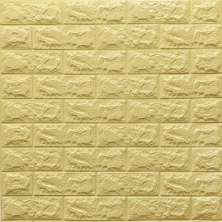 3D панель самоклеюча цегла Жовто-пісочний 700x770x7мм (009-7) Sticker Wall SW-00000046 - Інтернет-магазин спільних покупок ToGether