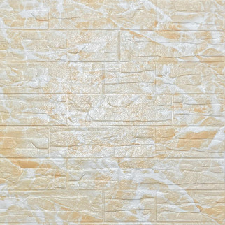 Самоклеюча декоративна 3D панель камінь Бежева рвана цегла 700х770х5мм (157) Sticker Wall SW-00000486 - Інтернет-магазин спільних покупок ToGether