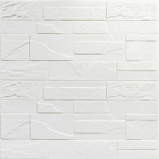 Самоклеюча декоративна 3D панель камінь Біла цегла бита 700х770х5мм (180) Sticker Wall SW-00000426 - Інтернет-магазин спільних покупок ToGether