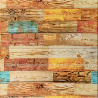 Самоклеюча декоративна панель 3D Палітра дерево 700x700x4мм (382) Sticker Wall SW-00000528 - Інтернет-магазин спільних покупок ToGether