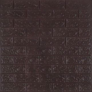 3D панель самоклеюча цегла Чорний шоколад 700x770x3мм (018-3) Sticker Wall SW-00000543 - Інтернет-магазин спільних покупок ToGether