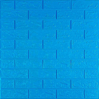 3D панель самоклеюча цегла Синій 700х770х3мм (003-3) Sticker Wall SW-00000661 - Інтернет-магазин спільних покупок ToGether