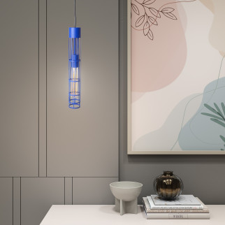 Світильник підвісний MSK Electric Flow у стилі лофт під лампу Е27 синій NL 6040 BL - Інтернет-магазин спільних покупок ToGether