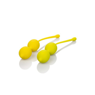 Набір вагінальних кульок на м'якій зчіпці California Exotic, жовтий - Інтернет-магазин спільних покупок ToGether