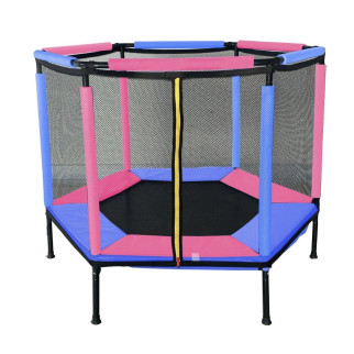 Батут-манеж із захисною сіткою Just Fun Blue-pink 140 см - Інтернет-магазин спільних покупок ToGether