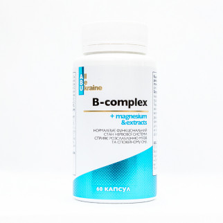 Комплекс вітамінів групи B з магнієм B-complex+magnesium ABU, 60 капсул - Інтернет-магазин спільних покупок ToGether