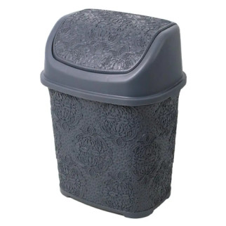 Відро для сміття 6л пластик сірий Lace ELIF - Інтернет-магазин спільних покупок ToGether