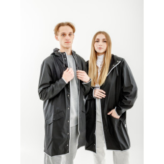 Чоловіча Куртка Rains Long Jacket Чорний L-XL (7d1202-BlackReflective L-XL) - Інтернет-магазин спільних покупок ToGether