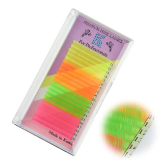 Вії для нарощування неонові SK Premium Mink Lashes For Professionals товщина 0.07 мм вигини C CC D - Інтернет-магазин спільних покупок ToGether