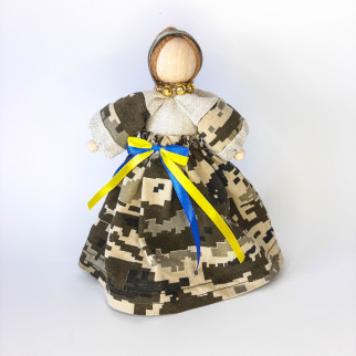 Українка захисниця лялька в стилі мотанка Українські сувеніри, подарунок українська військова кукла сувенір декор - Інтернет-магазин спільних покупок ToGether
