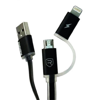 Combo 2-in-1 кабель Lightning/micro USB, 1м black Aurora Combo Remax 300701 - Інтернет-магазин спільних покупок ToGether
