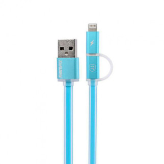 Combo 2-in-1 кабель Lightning/micro USB, 1м blue Aurora Combo Remax 300703 - Інтернет-магазин спільних покупок ToGether