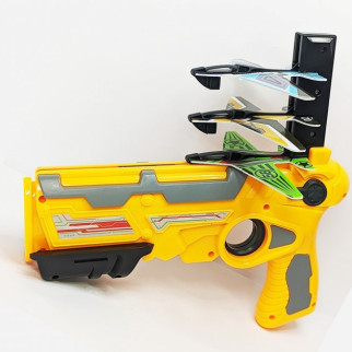 Дитячий іграшковий пістолет з літачками Air Battle катапульта з літаючими літаками (AB-1). Колір: жовтий - Інтернет-магазин спільних покупок ToGether