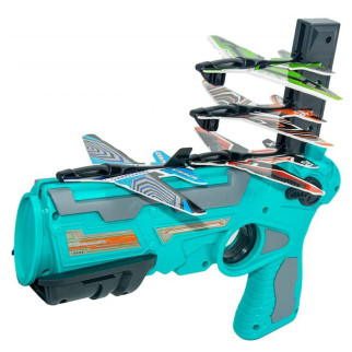 Дитячий іграшковий пістолет з літачками Air Battle катапульта з літаючими літаками (AB-1). Колір: синій - Інтернет-магазин спільних покупок ToGether