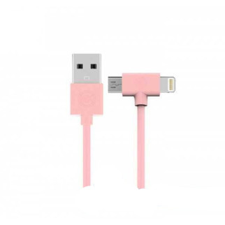 Кабель Combo 2-in-1 Axe Lightning/microUSB 1м pink WK 304704 - Інтернет-магазин спільних покупок ToGether