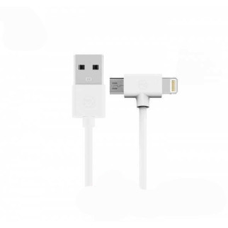 Кабель Combo 2-in-1 Axe Lightning/microUSB 1м white WK 304702 - Інтернет-магазин спільних покупок ToGether