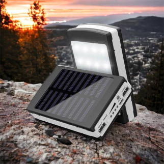 УМБ Power Bank Solar 20000 mAh мобільне зарядне з сонячною панеллю та лампою, повербанк для планшета - Інтернет-магазин спільних покупок ToGether