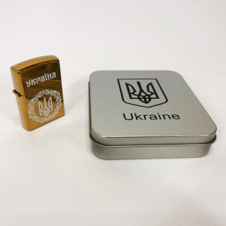 Дугова електроімпульсна USB Юсб запальничка Україна металева коробка HL-447. Колір: золотий - Інтернет-магазин спільних покупок ToGether