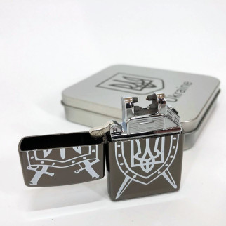 Дугова електроімпульсна запальничка USB Україна металева коробка HL-446. Колір: чорний - Інтернет-магазин спільних покупок ToGether