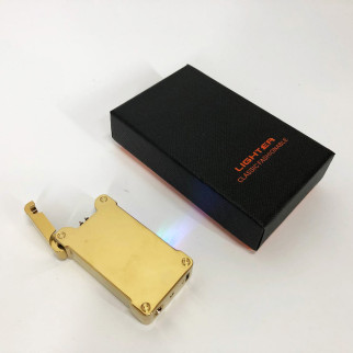 Дугова електроімпульсна запальничка із USB-зарядкою ліхтариком LIGHTER HL-437, Юсб запальничка. Колір: золотий - Інтернет-магазин спільних покупок ToGether