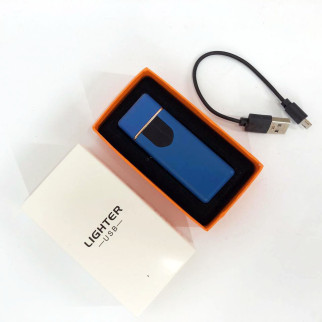 Електрозапальничка USB ZGP ABS, сенсорна електрична запальничка спіральна. Колір: синій - Інтернет-магазин спільних покупок ToGether