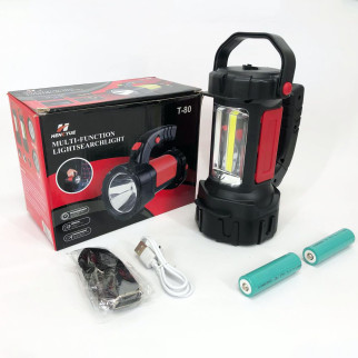 Ручний акумуляторний ліхтар T80C-5W+COB (white/red) із функцією Power Bank. Колір: червоний - Інтернет-магазин спільних покупок ToGether