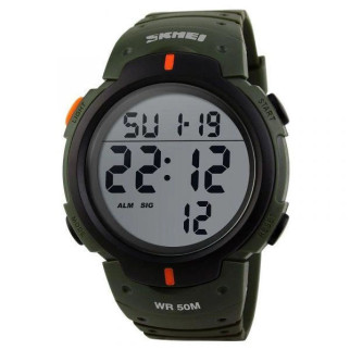 Годинник наручний чоловічий SKMEI 1068AG, армійський годинник протиударний. Колір: зелений - Інтернет-магазин спільних покупок ToGether