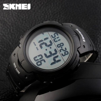 Годинник наручний чоловічий SKMEI 1068BK, водонепроникний чоловічий годинник, тактичний годинник. Колір: чорний - Інтернет-магазин спільних покупок ToGether