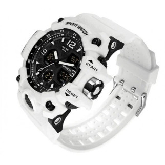 Годинник наручний чоловічий SKMEI 1155BWT, наручний годинник для військових, фірмовий спортивний годинник. Колір: білий - Інтернет-магазин спільних покупок ToGether