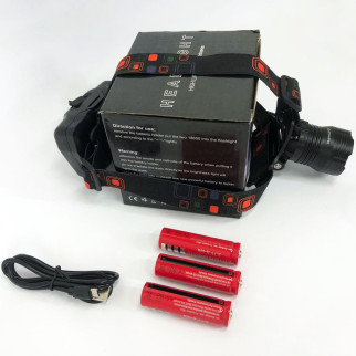 Ліхтар налобний X-Balong XQ-218-HP50 акумуляторний LED zoom з функцією Power Bank 3 режими роботи - Інтернет-магазин спільних покупок ToGether