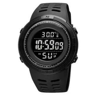 Годинник наручний чоловічий SKMEI 1681BKBK ALL BLACK, армійський годинник протиударний. Колір: чорний - Інтернет-магазин спільних покупок ToGether
