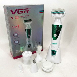 Набір VGR V-720 5 в 1 для догляду, триммер для носа, брів, тіла, пристрій для чищення обличчя, масажер - Інтернет-магазин спільних покупок ToGether