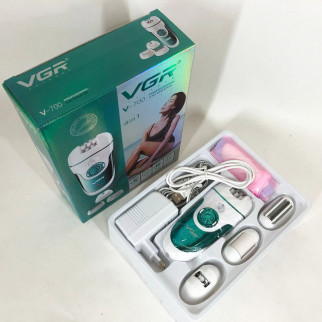 Епілятор VGR V-700 Жіночий бездротовий з підсвіткою для ніг та зони бікіні, пемза, електробритва для ніг - Інтернет-магазин спільних покупок ToGether