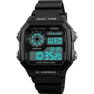 Годинник наручний чоловічий SKMEI 1299BK, годинник наручний електронний тактичний, годинник для військовослужбовців - Інтернет-магазин спільних покупок ToGether