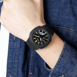 Годинник наручний чоловічий SKMEI 2091BKGDWT, модний чоловічий годинник круглий, оригінальний чоловічий годинник - Інтернет-магазин спільних покупок ToGether
